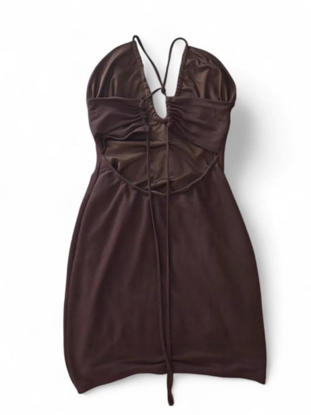 Grace Chocolate Halter Mini Dress - Picture 2 of 3
